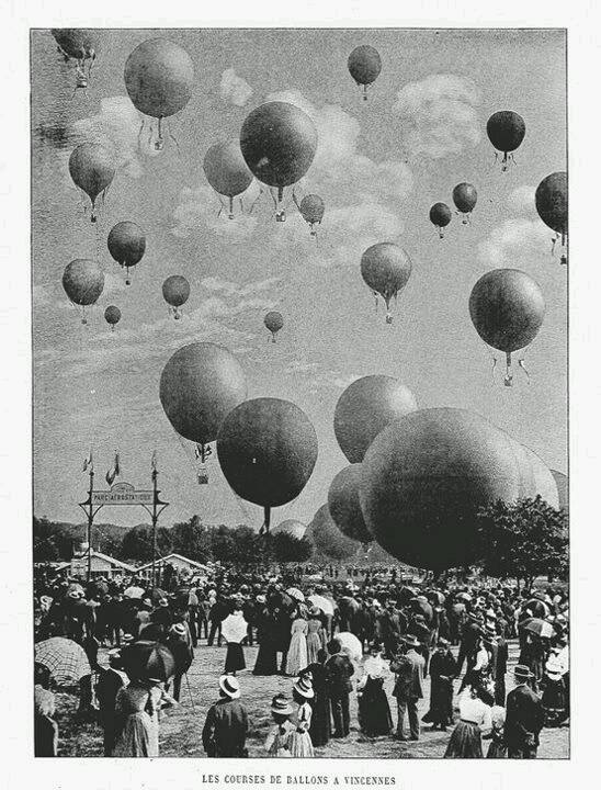 Летающие шары на Всемирной выставке в Париже в 1889