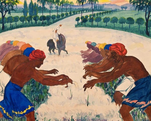 Николай Русаков, сбор хлопка, 1920-е