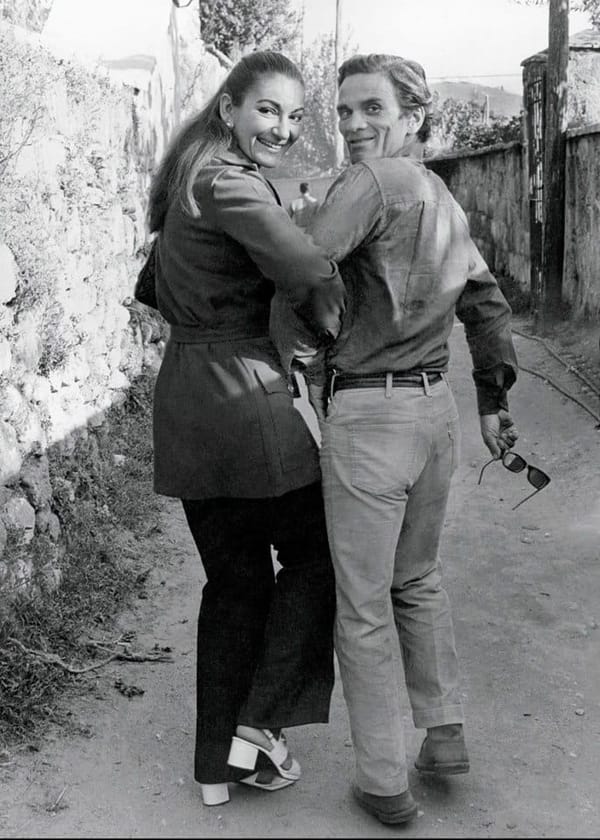 Мария Каллас и Пьер Паоло Пазолини, 1970 год
