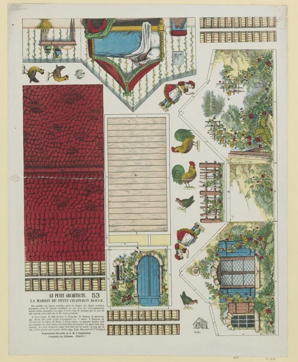 Детские шаблоны для вырезания, Франция, 1868-1905 гг