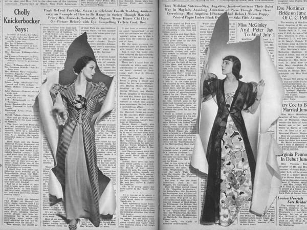 Сюрреалистический эффект на развороте журнала Harper’s Bazaar 1938 года