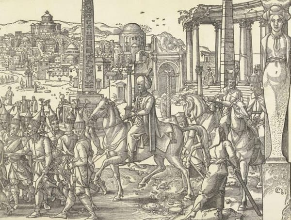 Шествие сулеймана Великолепного, гравюра 1553 года