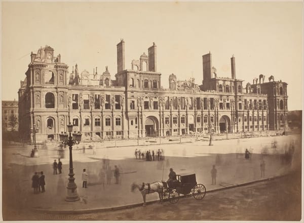Париж, ратуша Отель-де-Виль после сожжения во время Парижской коммуны, 1871 г