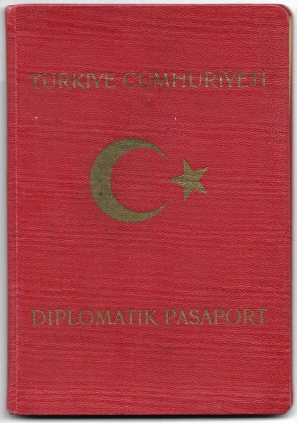 Турецкий дипломатический паспорт, 1950 год