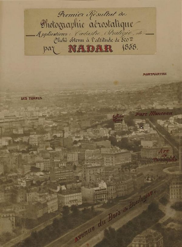 Панорама Парижа к северу от площади Шарля де Голля, 1866 год