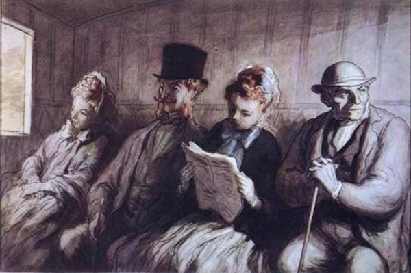 Оноре Домье Вагоны первого, второго и третьего классов, 1864 год
