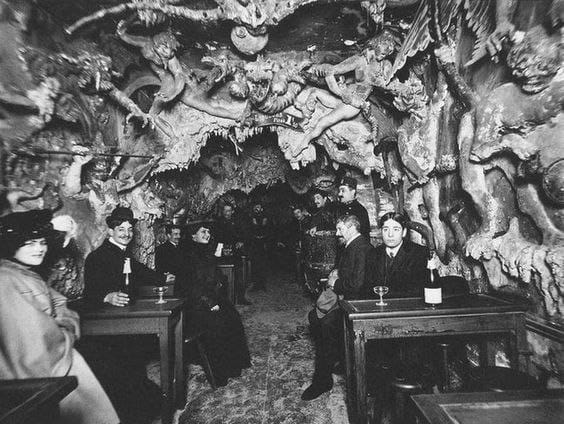Интерьер Адского кабаре (Cabaret de l’Enfer), Париж, конец XIX в